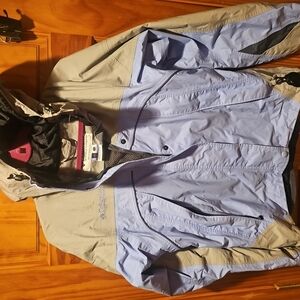 Womens/Men's Light Blue and Gray Outdoor Jacket Size Medium